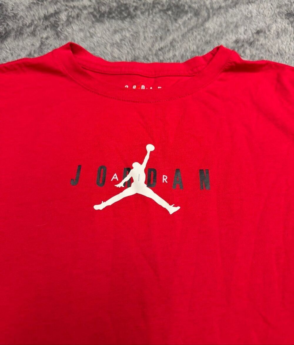 Jordan Youth Boys Red Ombre Jumpman T-Shirt Size Youth L (12-13 Yrs)
